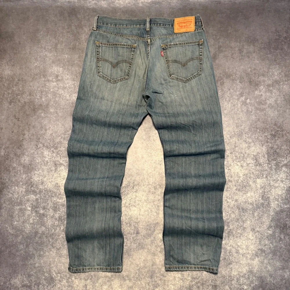 Levis 559 Relaxed Straight Jeans Mens 31x32 Medium Wash Blue Cotton Denim Pants